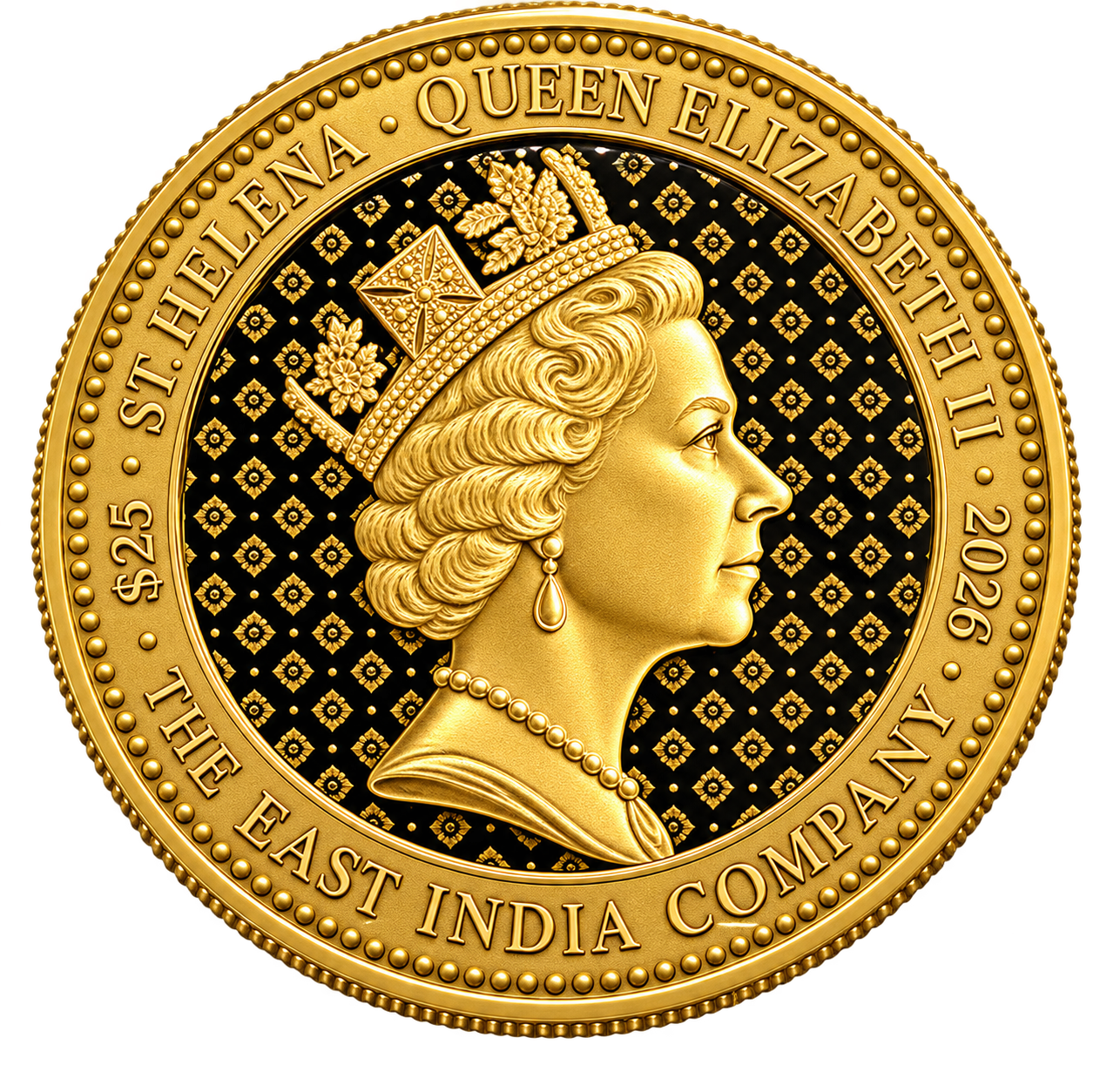 1/4 oz St. Helena Rose Guinea Gold Coin