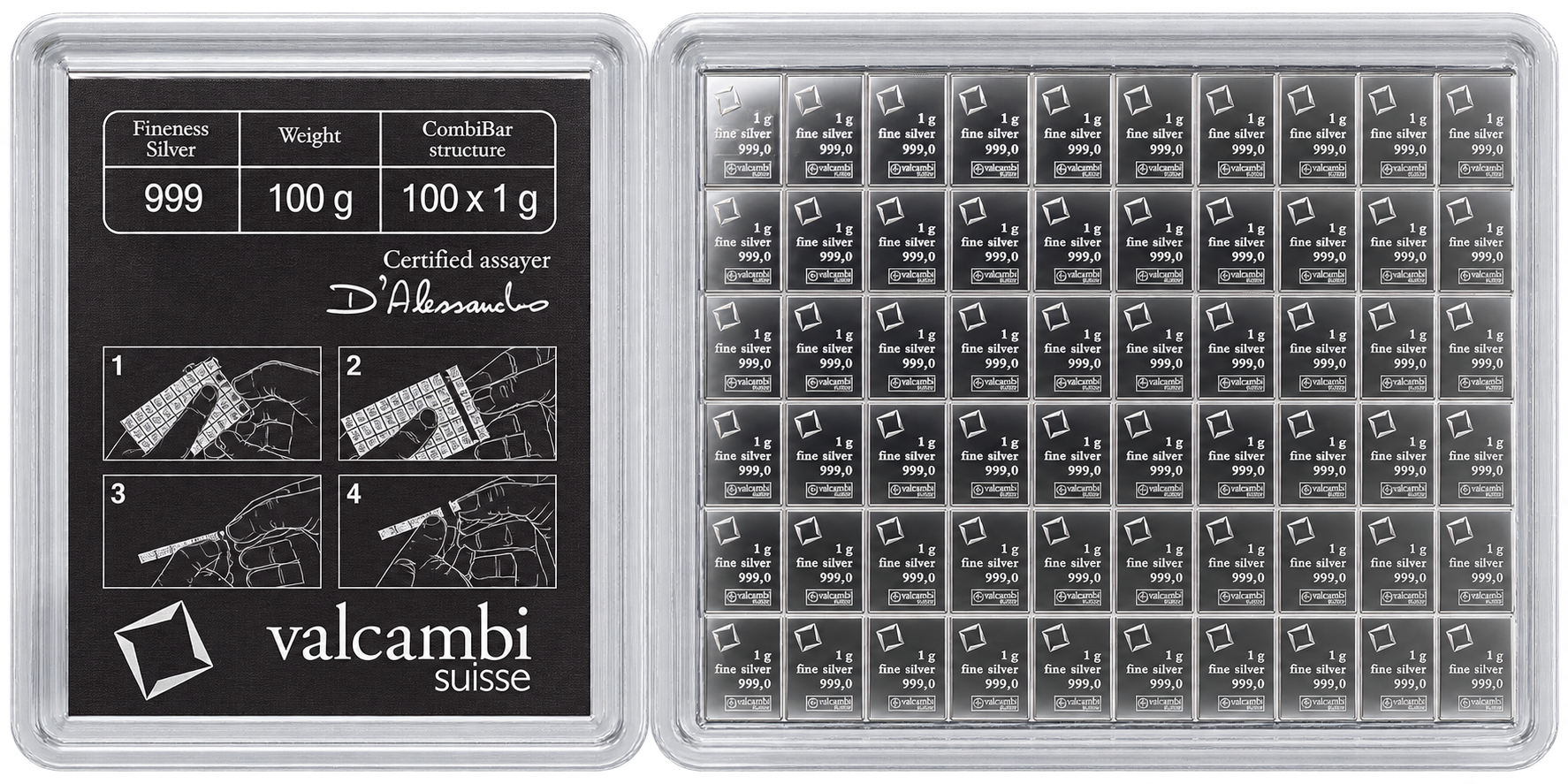 Silver Valcambi CombiBar