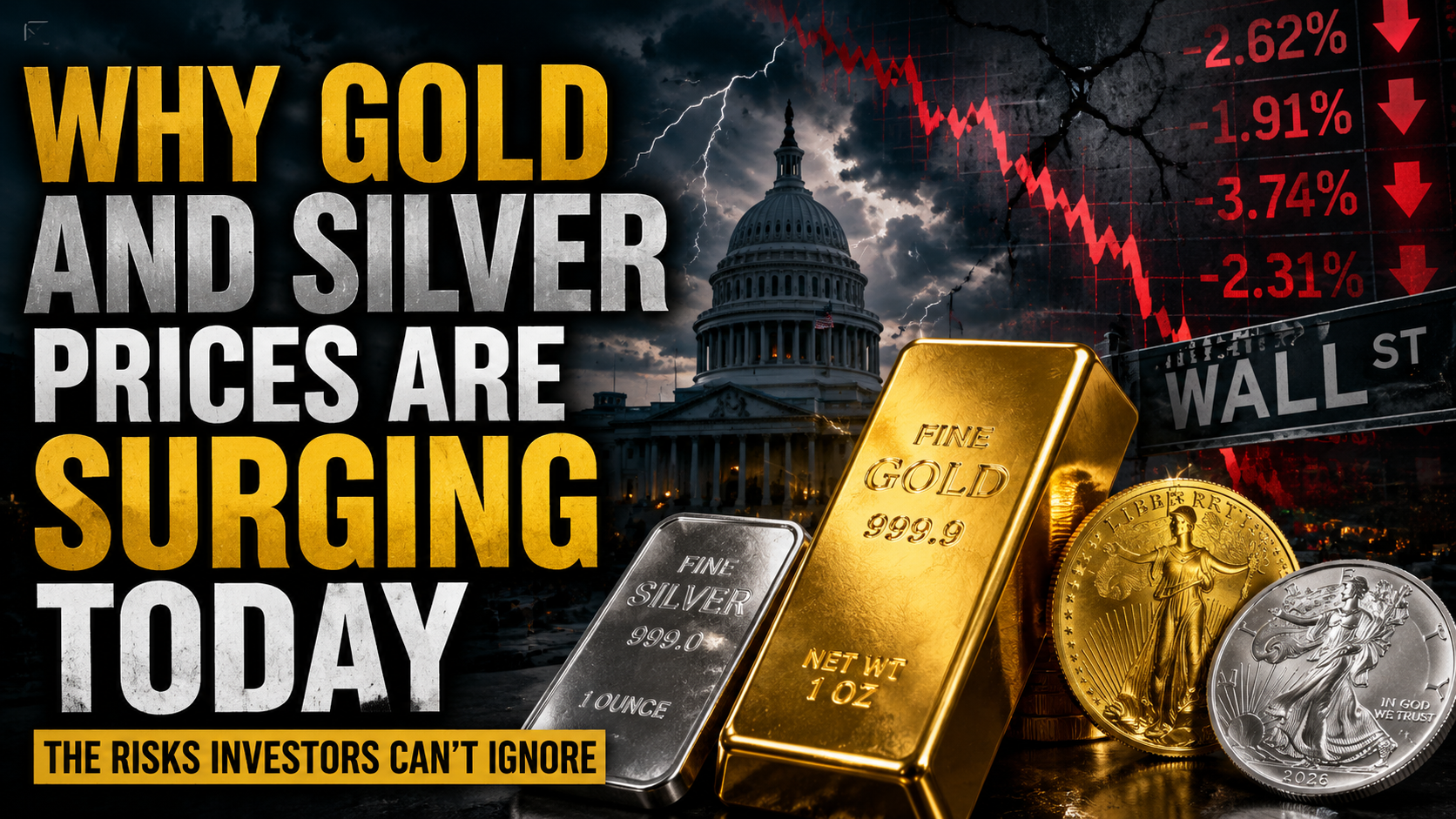 Gold and Silver Surge as Investors Confront a Growing Wall of Economic Risk