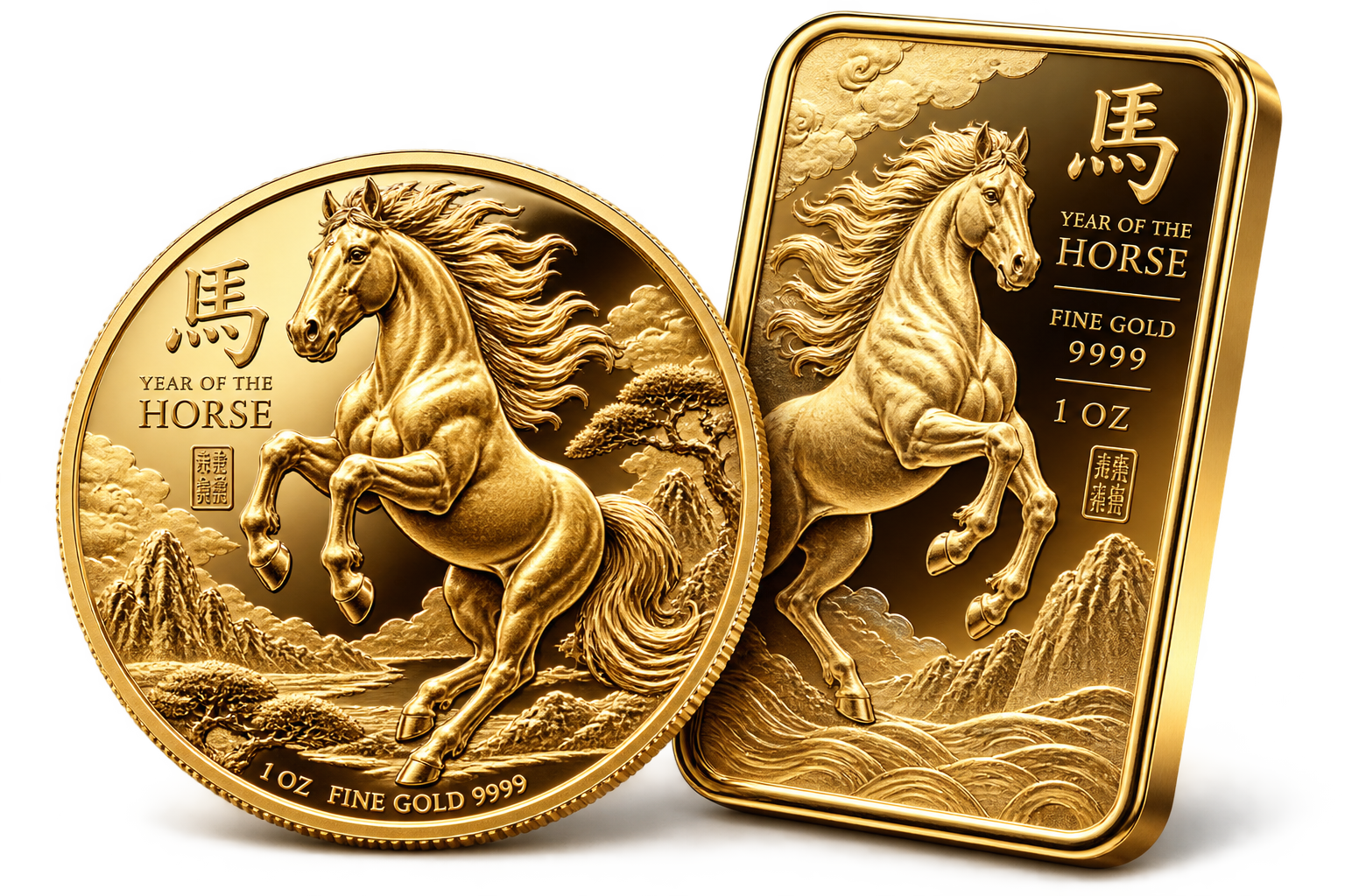 Physical gold bars and coins for a Gold IRA