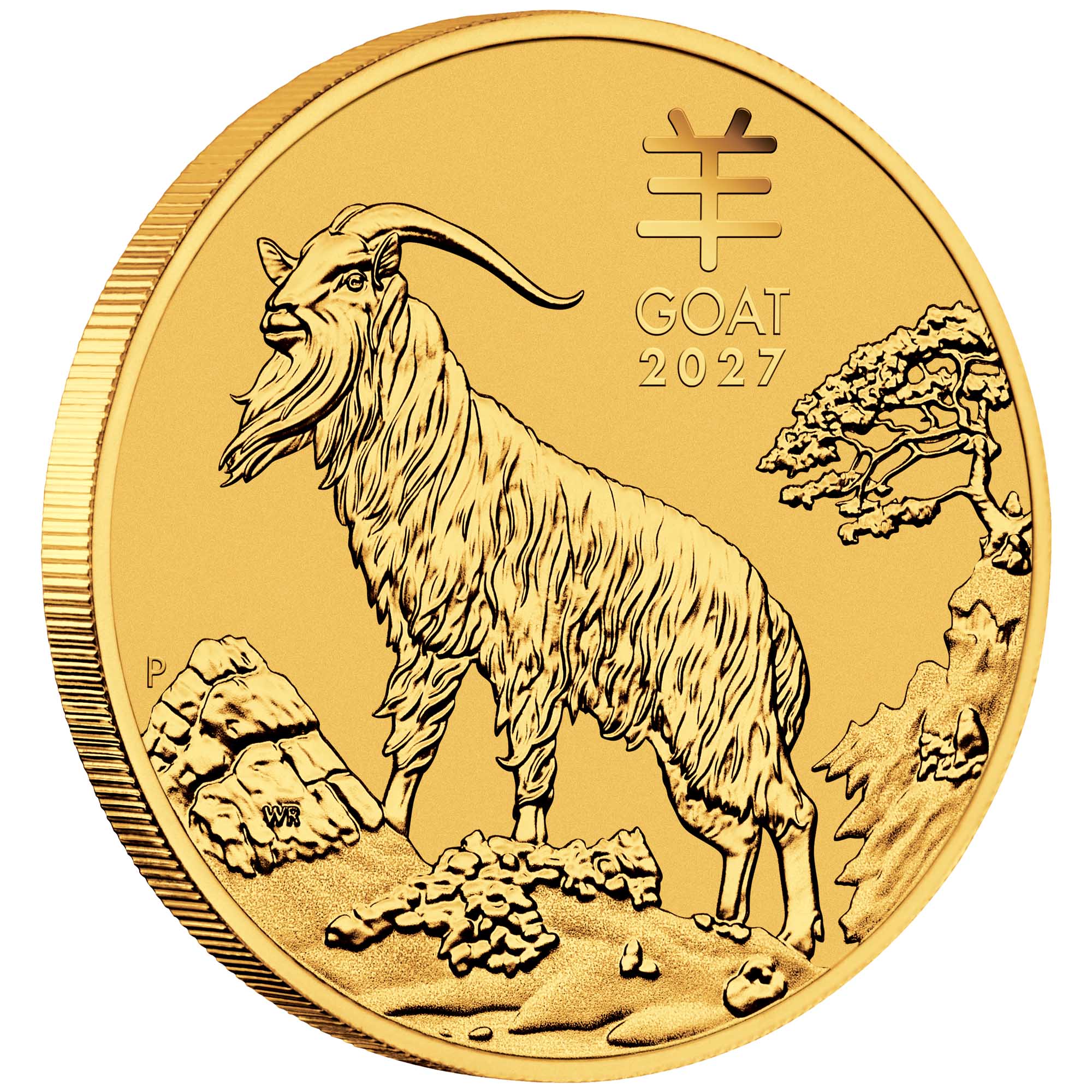2027 Australian Lunar Series III Year of the Goat 1 oz gold bullion coin from The Perth Mint