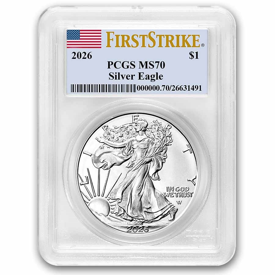 2026 American Silver Eagle in PCGS MS-70 FirstStrike holder