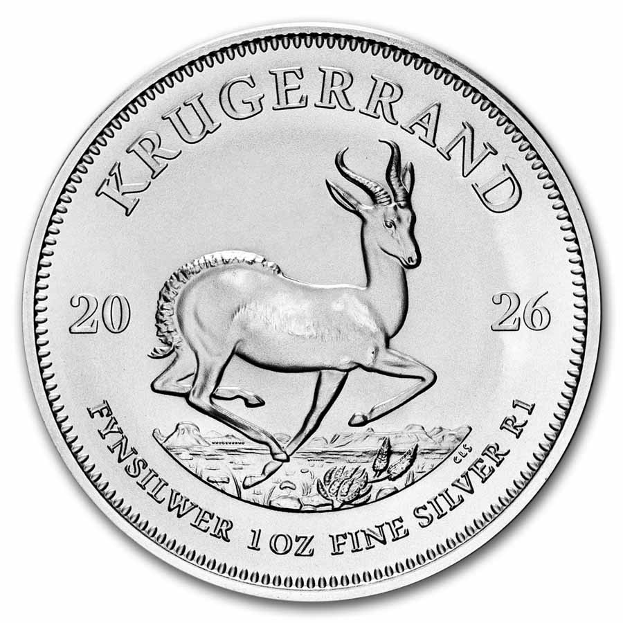 2026 South African one-ounce Silver Krugerrand obverse