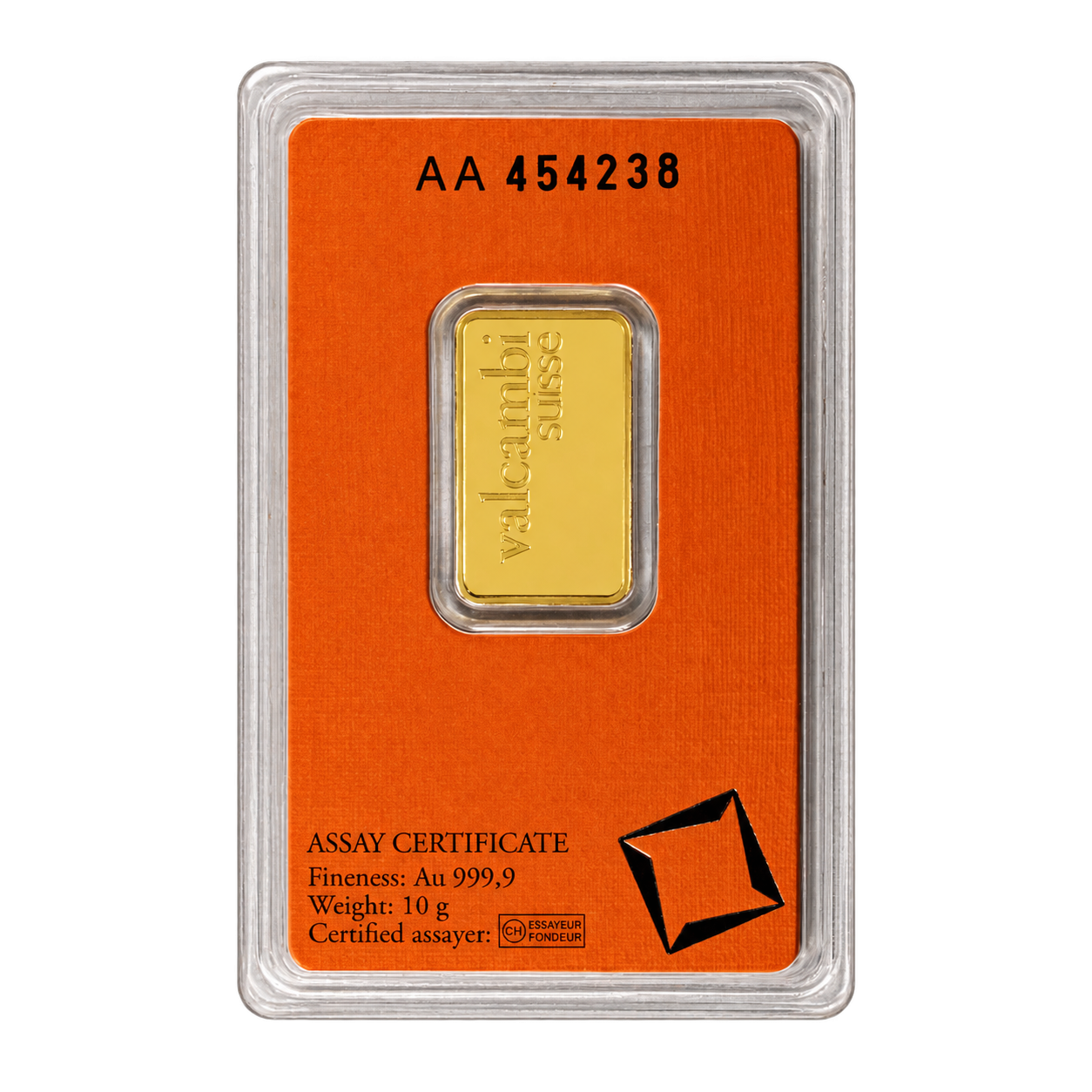 Valcambi 10 gram Gold Bar