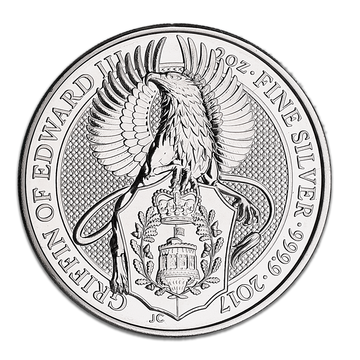 British Griffin 2 oz Silver Coin